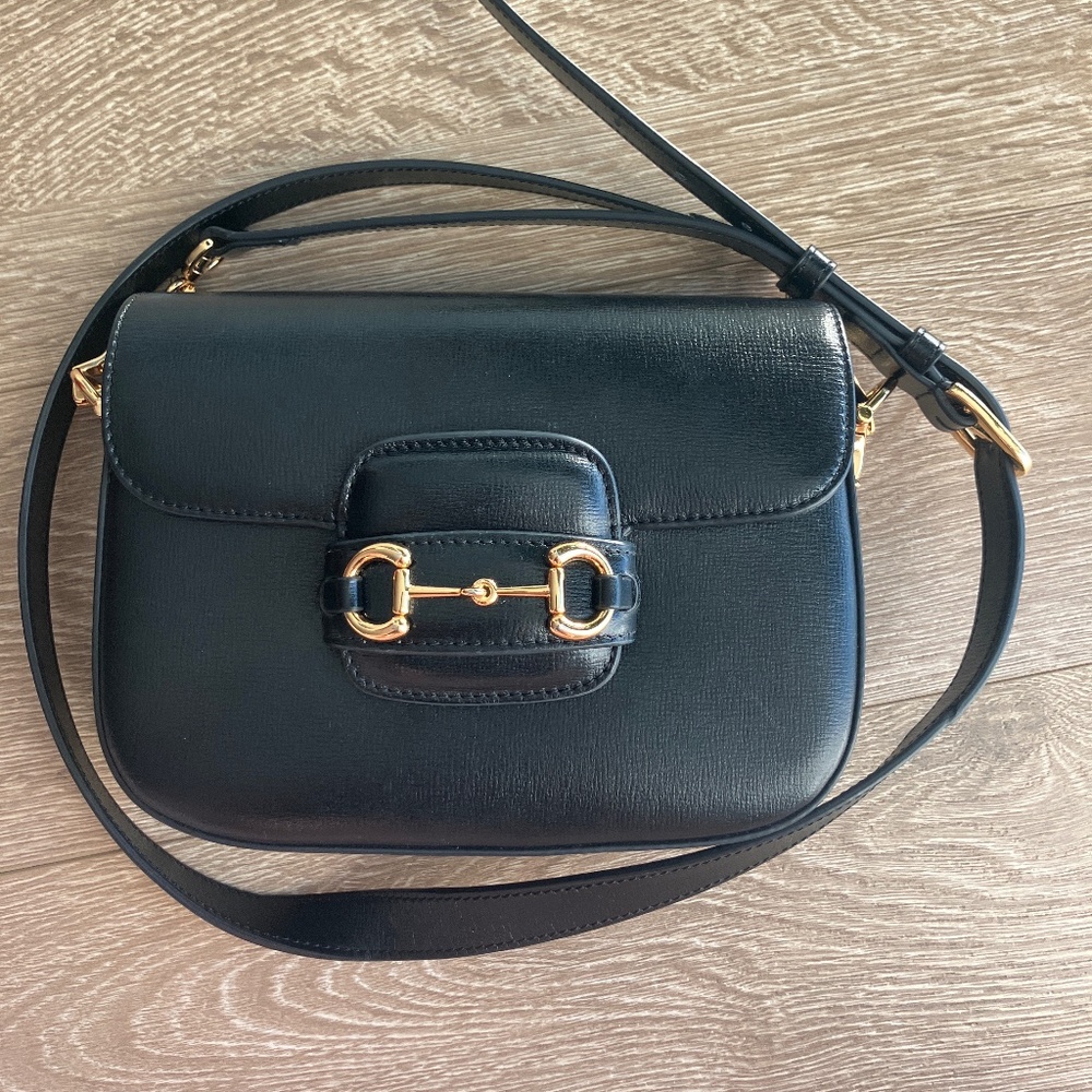 Black Leather cross body bag